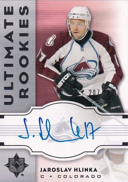 AUTO RC karta JAROSLAV HLINKA 07-08 UD Ultimate Rookies Autograph /399